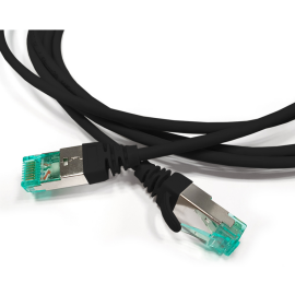 Патч-корд S/FTP 4 пары, Кат.6а, 2хRJ45, 1,5м, черный, LSZH, Hyperline PC-LPT-SFTP-RJ45-RJ45-C6a-1.5M-LSZH-BK