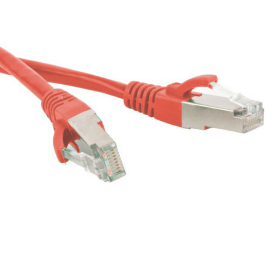 Патч-корд SF/UTP 4 пары, Кат.6, 2хRJ45, 15м, красный, LSZH, Hyperline PC-LPM-SFTP-RJ45-RJ45-C6-15M-LSZH-RD