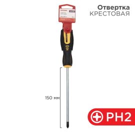 Отвертка крестовая PH2х150мм, REXANT 12-6408 