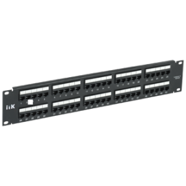 Патч-панель 2U, 19", 50хRJ45, UTP, кат.3, 110 IDC, ITK PP50-2UC03U-110