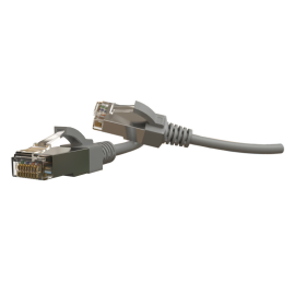 Патч-корд S/FTP 4 пары, Кат.6, 2хRJ45, 1,5м, серый, LSZH, Hyperline PC-LPT-SFTP-RJ45-RJ45-C6-1.5M-LSZH-GY