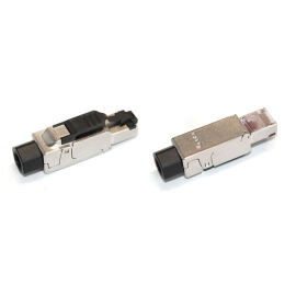 Коннектор (разъем) RJ-45, Кат.6a, экран., полевая заделка, Hyperline PLUF-8P8C-S-C6A-SH