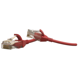 Патч-корд UTP 4 пары, Кат.6, 2хRJ45, 2м, красный, LSZH, Hyperline PC-LPT-UTP-RJ45-RJ45-C6-2M-LSZH-RD