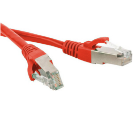 Патч-корд SF/UTP 4 пары, Кат.5е, 2хRJ45, 3м, красный, LSZH, Hyperline PC-LPM-SFTP-RJ45-RJ45-C5e-3M-LSZH-RD