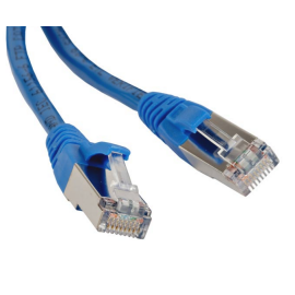 Патч-корд FTP 4 пары, Кат.6, 2хRJ45, 0,5м, синий, LSZH, Hyperline PC-LPM-STP-RJ45-RJ45-C6-0.5M-LSZH-BL