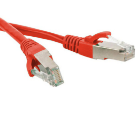 Патч-корд SF/UTP 4 пары, Кат.6, 2хRJ45, 5м, красный, LSZH, Hyperline PC-LPM-SFTP-RJ45-RJ45-C6-5M-LSZH-RD