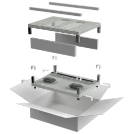 Комплект основание и крыша для напол. шкафов 18-47U, 600х1000мм, серый, LINEA E, ITK LE35-XXX61-X