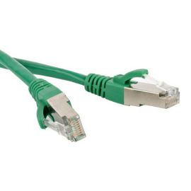 Патч-корд SF/UTP 4 пары, Кат.5е, 2хRJ45, 9м, зеленый, LSZH, Hyperline PC-LPM-SFTP-RJ45-RJ45-C5e-9M-LSZH-GN