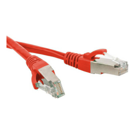 Патч-корд SF/UTP 4 пары, Кат.5е, 2хRJ45, 1м, красный, LSZH, Hyperline PC-LPM-SFTP-RJ45-RJ45-C5e-1M-LSZH-RD