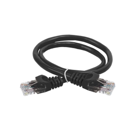 Патч-корд UTP 4 пары, Кат.6, 2хRJ45, 15м, черный, LSZH, ITK PC09-C6UL-15M