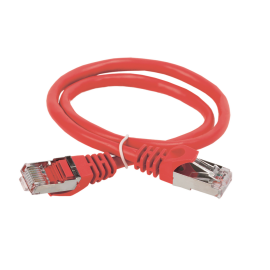 Патч-корд FTP 4 пары, Кат.5e, 2хRJ45, 10м, красный, PVC, ITK PC04-C5EF-10M