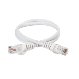 Патч-корд UTP 4 пары, Кат.6, 2хRJ45, 15м, белый, LSZH, ITK PC08-C6UL-15M