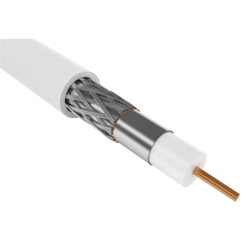 Кабель RG-6 (75 Ом), PVC, уп.100м белый, GENERICA CC1-R6F1-111-100-G