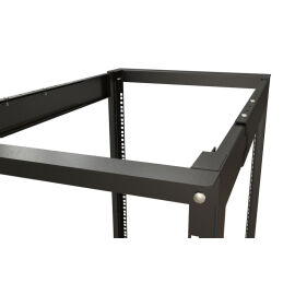Стойка двухрамная 19", 27U, 550х1401мм, черная, Hyperline ORK2A-2768-RAL9005