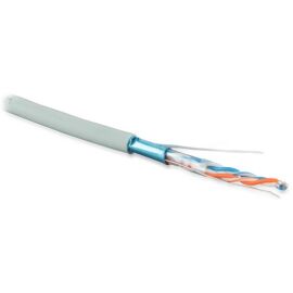 Кабель FTP 2 пары, Кат.5, внутр., 0,51мм, LSZH, серый, 500м, Hyperline FUTP2-C5-S24-IN-LSZH-GY-500