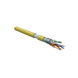Кабель FTP 4 пары, Кат.5e, внутр., 0,51мм, LSZH, жёлтый, 305м, Hyperline FUTP4-C5E-S24-IN-LSZH-YL-305