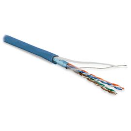 Кабель FTP 4 пары, Кат.5e, внутр., 0,48мм, LSZH, синий, 305м, Hyperline FUTP4-C5E-P26-IN-LSZH-BL-305