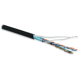 Кабель FTP 4 пары, Кат.5e, внутр., 0,48мм, LSZH, чёрный, 305м, Hyperline FUTP4-C5E-P26-IN-LSZH-BK-305