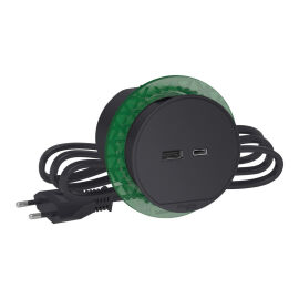 Блок розеточный USB тип (А+С), антрацит, Schneider Electric INS44009