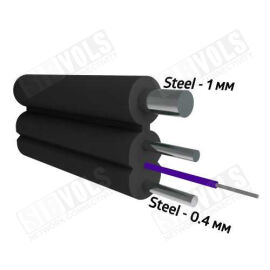 Кабель FTTH, 1хG.657, Steel + выносной Steel 1мм
