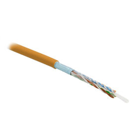 Кабель FTP 4 пары, Кат.5e, внутр., 0,51мм, PVC, оранжевый, 305м, Hyperline FUTP4-C5E-S24-IN-PVC-OR-305