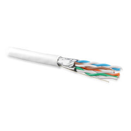 Кабель FTP 4 пары, Кат.6a, внутр., 0,57мм, PVC, белый, 500м, Hyperline UFTP4-C6A-S23-IN-PVC-WH-500