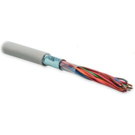 Кабель FTP 10 пар, Кат.3, внутр., 0,51мм, PVC, серый, Hyperline FUTP10-C3-S24-IN-PVC-GY