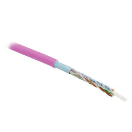 Кабель FTP 4 пары, Кат.5e, внутр., 0,51мм, PVC, розовый, 305м, Hyperline FUTP4-C5E-S24-IN-PVC-PK-305