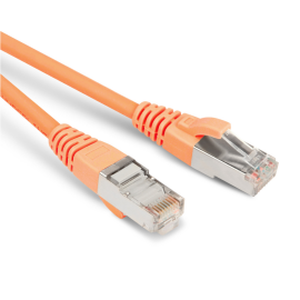 Патч-корд FTP 4 пары, Кат.5e, 2хRJ45, 2м, оранжевый, LSZH, Hyperline PC-LPM-STP-RJ45-RJ45-C5e-2M-LSZH-OR