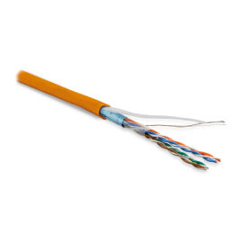 Кабель FTP 4 пары, Кат.5e, внутр., 0,48мм, PVC, оранжевый, 100м, Hyperline FUTP4-C5E-P26-IN-PVC-OR-100