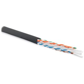 Кабель UTP 4 пары, Кат.6, внеш., 0,55мм, LSZH, черный, 305м, Hyperline UUTP4R-C6-S23-OUT-LSZH-BK-305