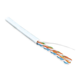 Кабель UTP 4 пары, Кат.5e, внутр., 0,51мм, PVC, белый, 305м, Hyperline UUTP4-C5E-S24-IN-PVC-WH-305