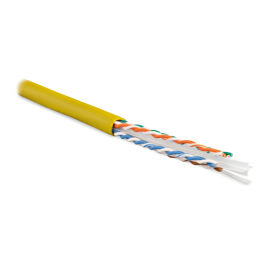 Кабель UTP 4 пары, Кат.6, внутр., 0,55мм, LSZH, жёлтый, 100м, Hyperline UUTP4-C6-S23-IN-LSZH-YL-100