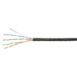 Кабель UTP 4 пары, Кат.5е, внутр., 0,50мм, PVC, черный, 100м, Cabeus UTP-4P-Cat.5e-SOLID-BK-100