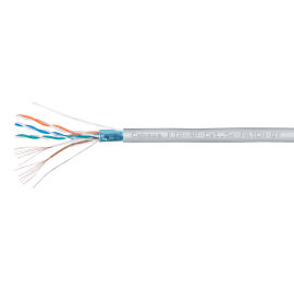 Кабель FTP 4 пары, Кат.5e, внутр., 7х0,16мм, PVC, серый, 305м, Cabeus FTP-4P-Cat.5e-PATCH-GY
