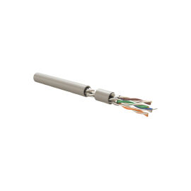 Кабель FTP 4 пары, Кат.6a, внутр, 0,58мм, LSLTx, серый, 305м, Hyperline UFTP4R-C6A-S23-IN-LSLTX-GY-305