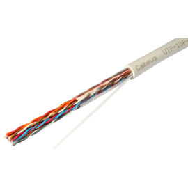 Кабель UTP 10 пар, Кат.5, внутр., 0,50мм, PVC, серый, Cabeus UTP-10P-Cat.5-IN