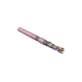 Кабель SF/UTP 4 пары, Кат.5e, внутр., 0,48мм, PVC, розовый, 305м, HL SFUTP4-C5E-P26-IN-PVC-PK-305