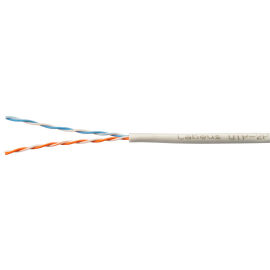 Кабель UTP 2 пары, Кат.5e, внутр., 0,50мм, PVC, серый, 305м, Cabeus UTP-2P-Cat.5e-SOLID-GY