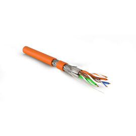 Кабель S/FTP 4 пары, Кат.7a, внутр., 0,58мм, LSZH, оранжевый, 500м, Hyperline SFTP4-C7A-S23-IN-LSZH-OR-500