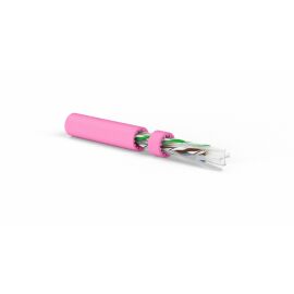 Кабель UTP 4 пары, Кат.6a, внутр., 0,58мм, LSZH, розовый, 500м, Hyperline UUTP4-C6A-S23-IN-LSZH-PK-500