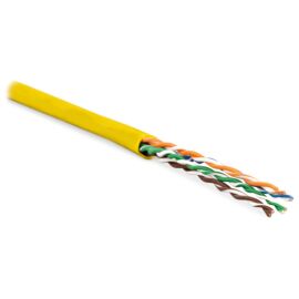 Кабель UTP 4 пары, Кат.5e, внутр., 0,60мм, LSZH, жёлтый, 305м, Hyperline UUTP4-C5E-P24-IN-LSZH-YL-305