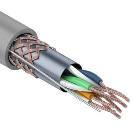 Кабель SF/UTP 4 пары, Кат.5e, внутр., 0,48мм, PVC, серый, 305м, REXANT 01-0343