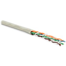 Кабель UTP 4 пары, Кат.5e, внутр., 0,60мм, LSZH, серый, 100м, Hyperline UUTP4-C5E-P24-IN-LSZH-GY-100