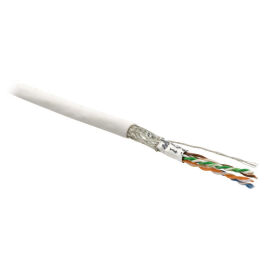 Кабель SF/UTP 4 пары, Кат.6, внутр., 0,48мм, LSZH, белый, 500м, Hyperline SFUTP4-C6-P26-IN-LSZH-WH-500