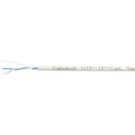 Кабель UTP 1 пара, Кат.5е, внутр., 0,50мм, LSZH, серый, 100м, Cabeus UTP-1P-Cat.5e-SOLID-LSZH-GY-100