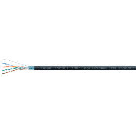 Кабель FTP,4 пары, Кат.5е, внут./внеш., 0,50мм, черный, 305м, Cabeus IE-4-SOLID F/UTP Cat5e 4X2X24AWG