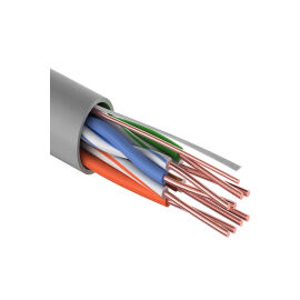 Кабель UTP 4 пары, Кат.5e, внутр., 0,40мм, CCA, PVC, серый, 305м, PROconnect 01-0048-3