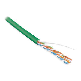 Кабель UTP 4 пары, Кат.5e, внутр., 0,51мм, PVC, зеленый, 305м, Hyperline UUTP4-C5E-S24-IN-PVC-GN-305