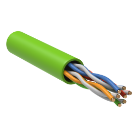 Кабель UTP 4 пары, Кат.5e, внутр., 0,52мм, LSLTx, зеленый, 305м, ITK LC1-C5E04-122-T-P-R